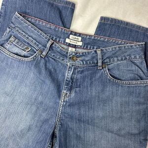 LL Bean Favorite‎ Fit Jeans Womens 8 Reg Blue Medium Wash Straight Leg